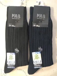 新品★POLO 男性用ソックス 24-26cm 2足セット