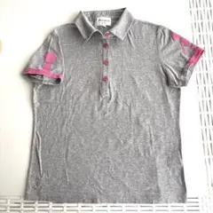Picone CLUB ポロシャツ グレー ピンク 半袖　Ⅰ かわいいのサムネイル