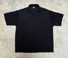 caltop USA製　半袖　オープンカラー　シャツ　黒　シャツ　ブラック