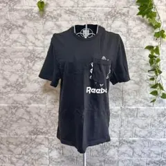 f60 リーボック ブラック 半袖Tシャツ ポケット付き シンプル L