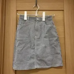 台形スカート　チェック