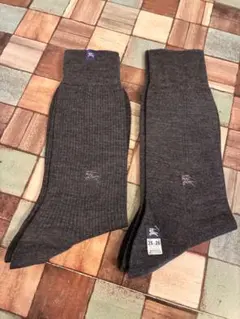 バーバリー　紳士用　ソックス 2足組　新品未使用　25-26cm