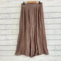 ピンク ワイド イージーパンツ M ウエストゴム ナチュラル レディース