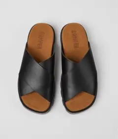 未使用級⭐︎カンペール　レザーサンダル　ミュール　黒　フラットサンダル　23 未使用級⭐︎カンペール レザーサンダル ミュール 黒 フラット