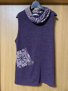 美品　紫色 ノースリーブチュニックM〜L