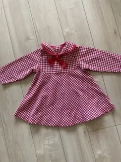 ELLE PARIS エル パリス 95cm ギンガムチェック チュニック 赤のサムネイル