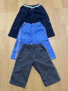 キッズ　男の子　半ズボン ハーフパンツ150cm ポケット付き　3枚セット