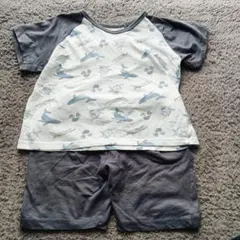 半袖パジャマ　魚柄&グレー 110cm