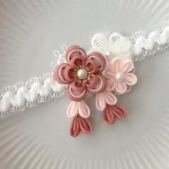 お食い初め　初節句　つまみ細工　ベビーヘアバンド　ベビー髪飾り　ベビー袴