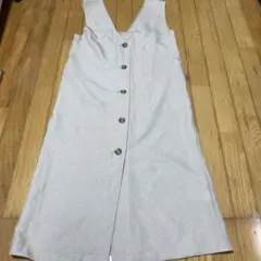 ジャンパースカート ロングワンピース M