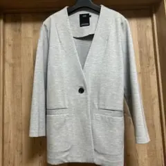 AZUL by moussy ノーカラージャケット S グレー