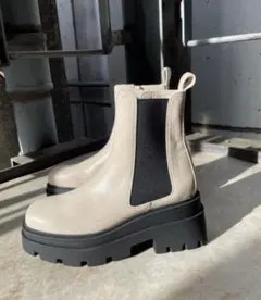 【即日発送】R&E トラックソールサイドゴアスクエアブーツ