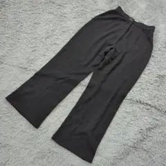 ★g032 STUDIO PICONE【40】ブラック フレアパンツ