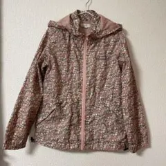 3can4on 130センチ　花柄フード付きジャケット