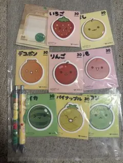 スイカゲーム 付箋 9種セット ペン付き - メルカリ