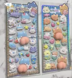 お尻プニプニアニマルシール　2点セット