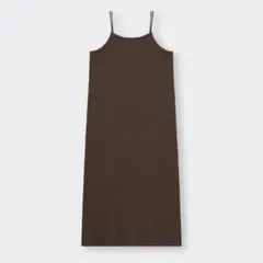 GU リブキャミソールワンピース　ブラウン　Mサイズ