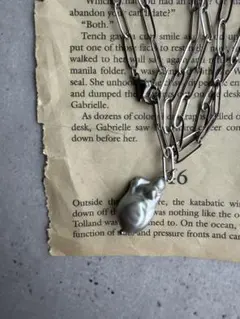 淡水パールネックレス　チェーンネックレス　アレルギー対応　大粒