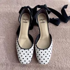 【Odette eOdile】オデットエオディールアンクルラップパンプス24cm