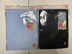 【新品未開封✨】HEATTECH 長袖100cm 2枚セット、黒、水色