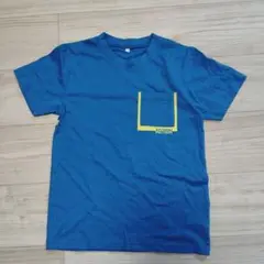 青色 Tシャツ サイズ140 前面ポケット付き