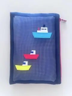 familiar メッシュ　ポーチ　船柄