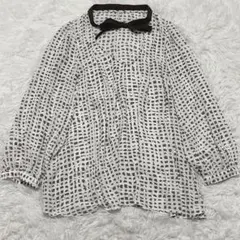 美品　ロートレアモン　LAUTREAMONT　シャツ シアー　チェック柄 M