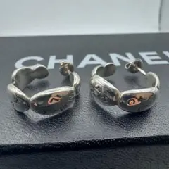 【美品 希少】CHANEL シャネル フープピアス シルバー925 正規品のサムネイル