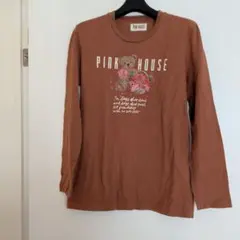 新品未使用PINK HOUSE 長袖カットソー リス クリスマス柄 ブラック