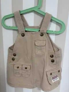 【80㎝】BRANSHES ベージュ オーバーオール
