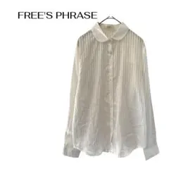 FREE'S PHRASE　長袖シャツ　ブラウスストライプ　透け感　羽織のサムネイル