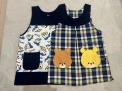 保育士 エプロン 2枚セット M〜L ドナルド くまのがっこう ジャッキー