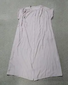 ノースリーブ　ロングワンピース　ピンクベージュ　レディース　XS