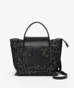 イアクッチ（IACUCCI）ツイード ハンドバッグ トートバッグ