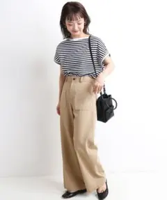 SLOBE IENA デザインフレンチスリーブTEE【手洗い可能】のサムネイル