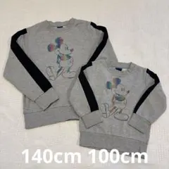 ミッキーマウス トレーナーセット 140cm 100cm