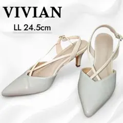 【24.5cm】VIVIAN LLスリングバック ポインテッドトゥパンプスのサムネイル