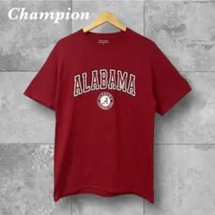 チャンピオン Tシャツ メンズ L レッド アラバマ大学 カレッジロゴ 古着