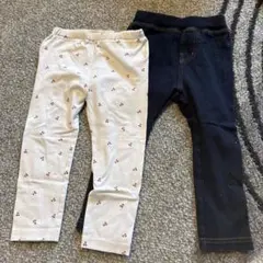 レギンスパンツ ベビー 90 デニム さくらんぼ 西松屋