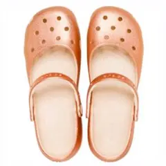 【新品】クロックス クラシックティンテッドメタリックバレエ 24 ローズゴールド