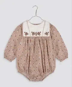 Little Cotton Clothes 花柄 刺繍 ロンパース 12-18M