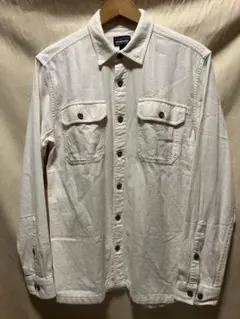 美品 patagonia フィヨルドフランネルシャツ S白シャツ ナチュラル