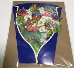 メッセージカード 3D立体フラワー グリーティングカード デイジー