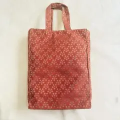 赤　朱色　オレンジ　トートバッグ