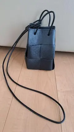 SHEIN レザー調 メッシュ ショルダーバッグ ブラック