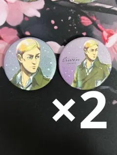 進撃の巨人　ロフト　冬の歩み　エルヴィン　缶バッジ