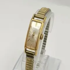 稼働品　セイコー　SEIKO 手巻き　腕時計　金メッキ　レディース　ゴールド
