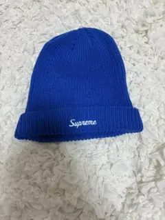Supreme 青 ニット帽