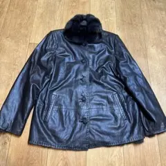 ラムレザー　ミンク ファー レザージャケット リバーシブル　SIZE 13