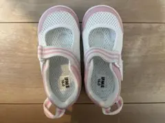 IFME 上履き 15cm ホワイト/ピンク